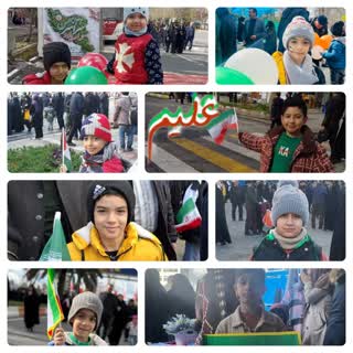 حضور دانش آموزان و همکاران علیم در راهپیمایی 22 بهمن